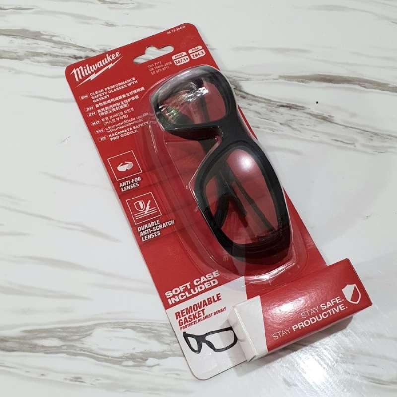 Promo MILWAUKEE CLEAR PERFORMANCE SAFETY GLASSES WITH GASKET Kacamata Safe Diskon 23 di