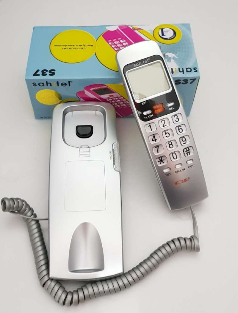 Promo Telepon Kabel Sahitel S37 RED DAN WHITE - Silver A9 TERBAIK