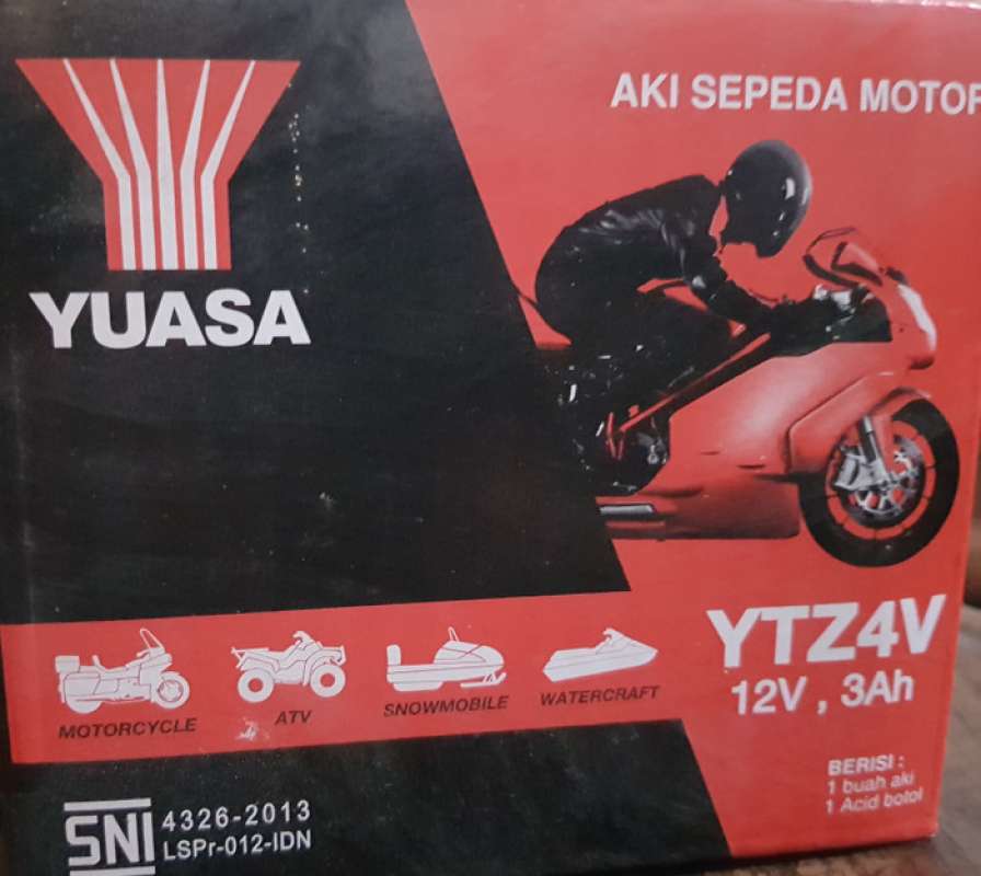 Promo Aki Motor Kering | Accu Motor Yuasa Ytz4v Diskon 23% Di Seller