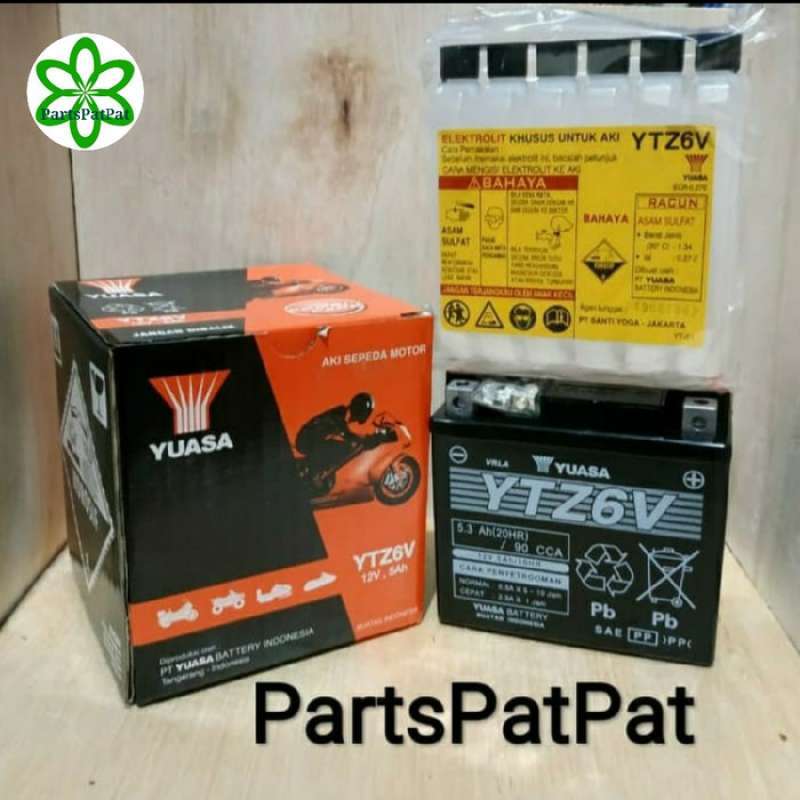 Promo Aki Ytz6v Aki Yuasa Ytz-6v Accu Yuasa Ytz6v/ytz-6v/ytz6-v Vario