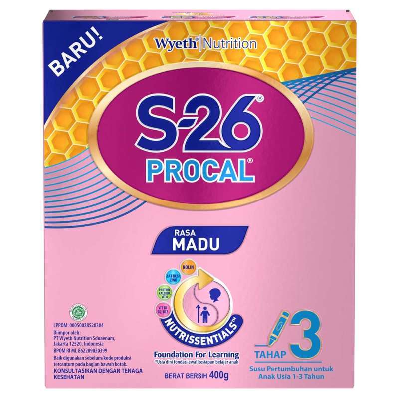 Procal Sachet Jual S26 Procal Tahap 3 Madu 400 Gr Termurah - Harga Grosir Terupdate ...