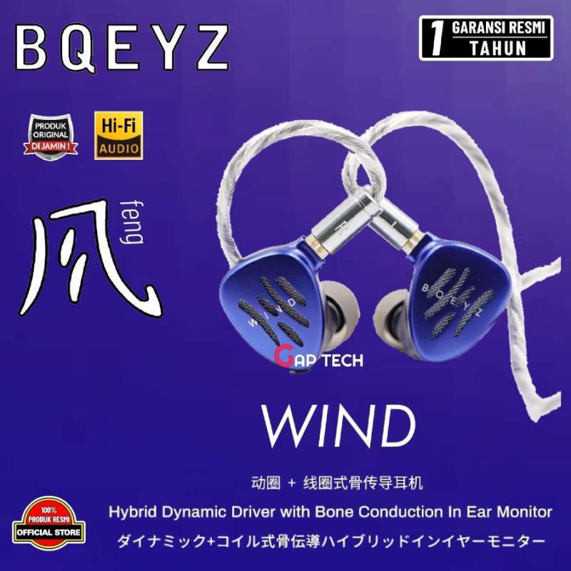 Jual Bqeyz Wind Hybrid Dynamic Driver With Bone Conduction In Ear 