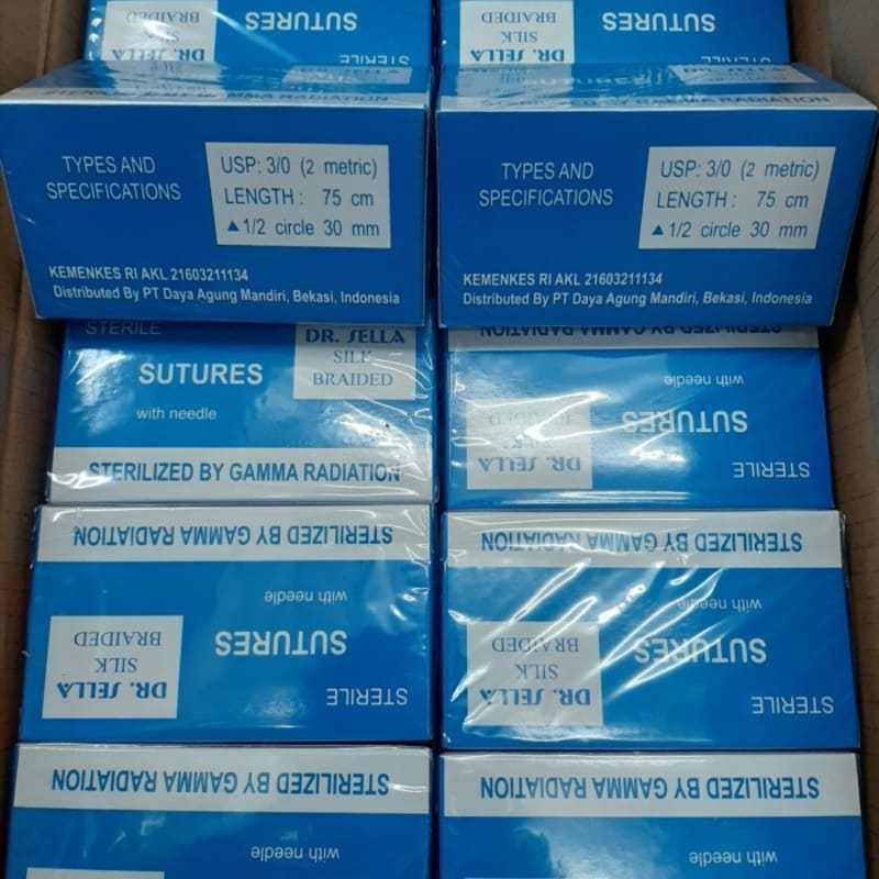 Jual Silk Dr Sela 3/0 Plus Jarum Isi 12 Pcs Di Seller Link Pharmacy