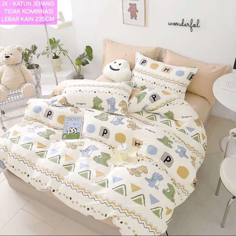 Jual Seprai Dan Bed Cover Katun Jepang Anak Aesthetic 56 Bahan Jepang