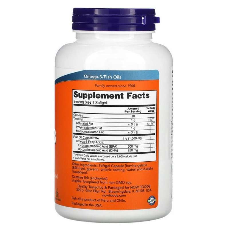 Promo Now Foods Vitamin Suplemen Ultra Omega 3 500 Epa 250 Dha 180 ...