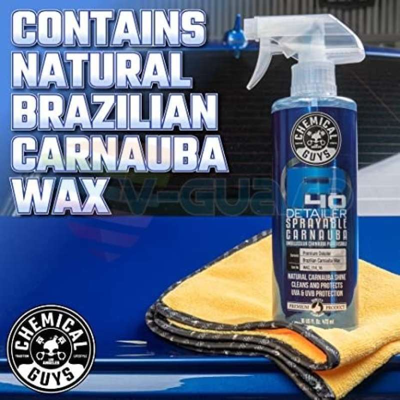 Promo Chemical Guys P40 Quick Detailer, Spray Carnauba Wax Pengkilap