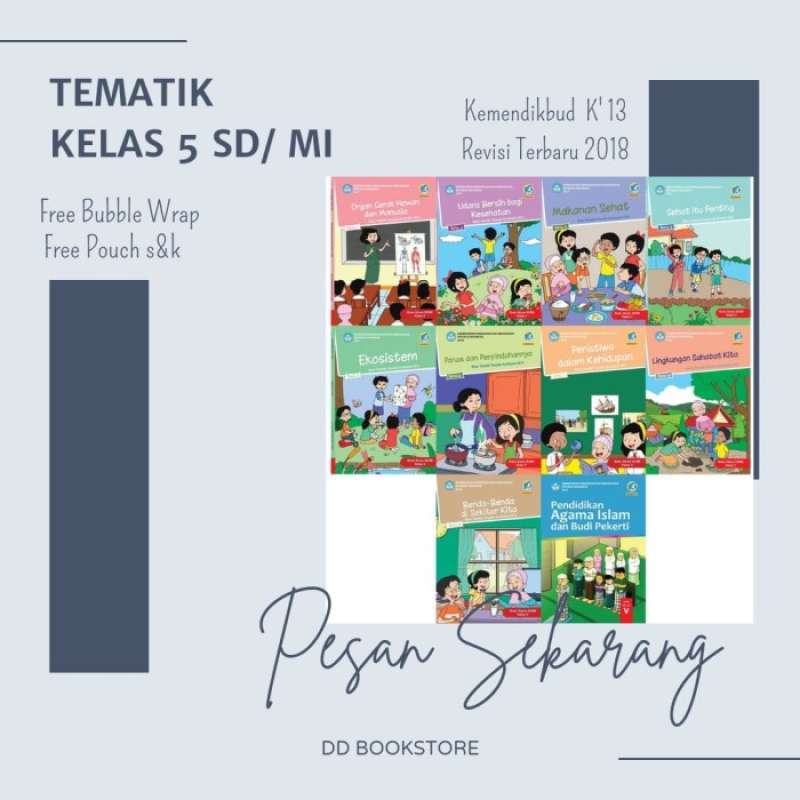 Promo Buku Tematik Kelas 5 Sd Paket Semester 2 Tema 6 7 8 9 Diskon 28% ...