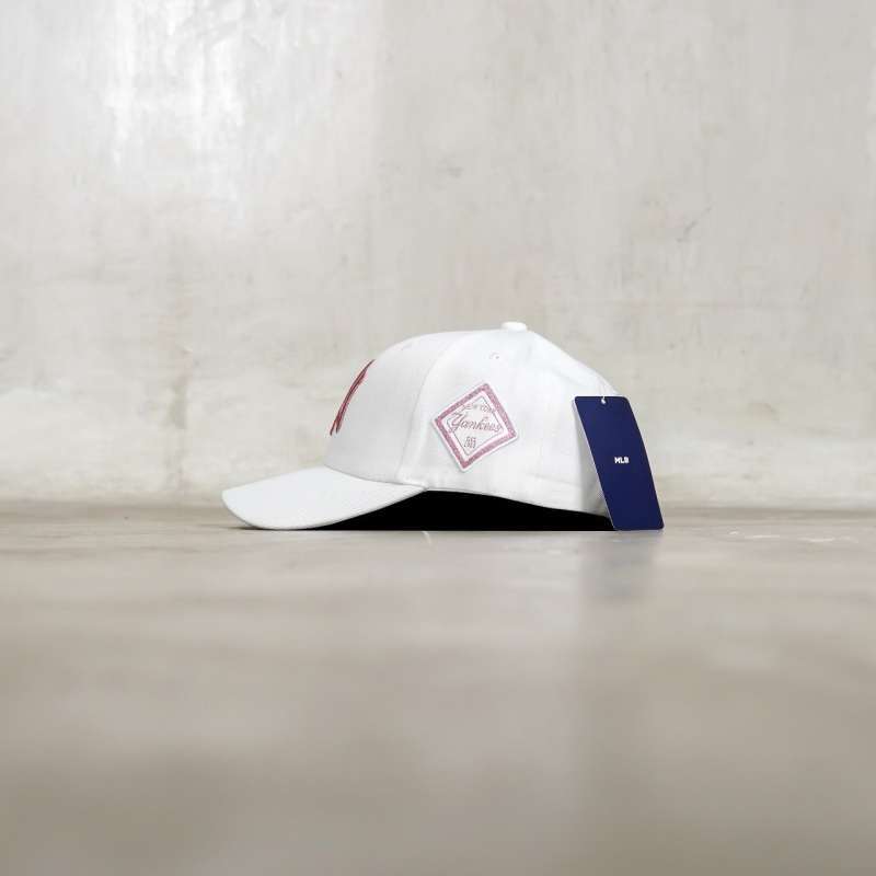 Promo Topi Mlb Ny Pink Rose Gold Yankees White Cap 100  display picture 1