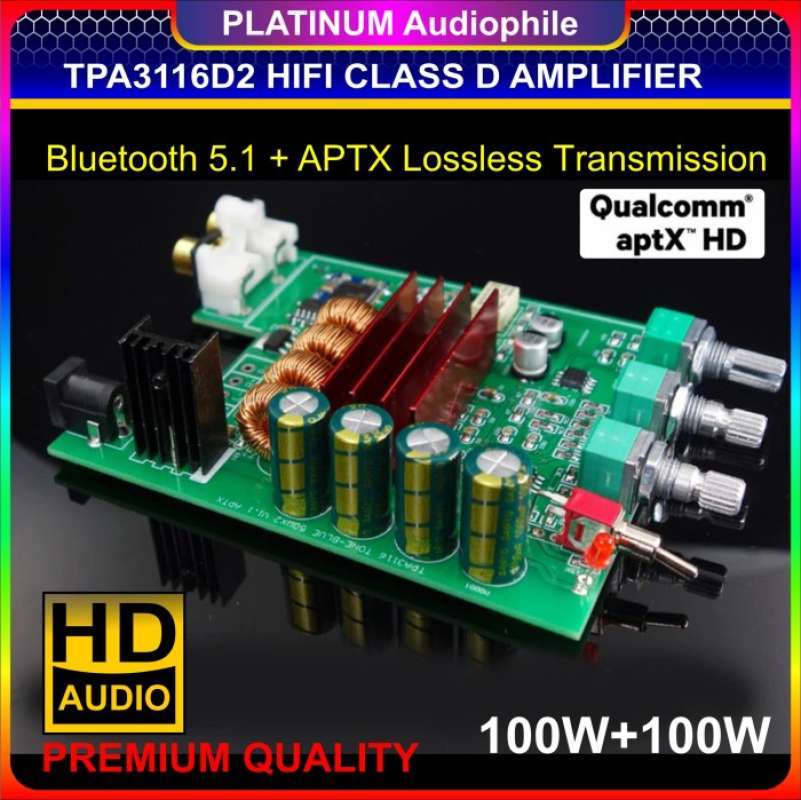 Promo Bluetooth 5.0 Amplifier Class D 2x50w Tpa3116 Class D Amplifier ...