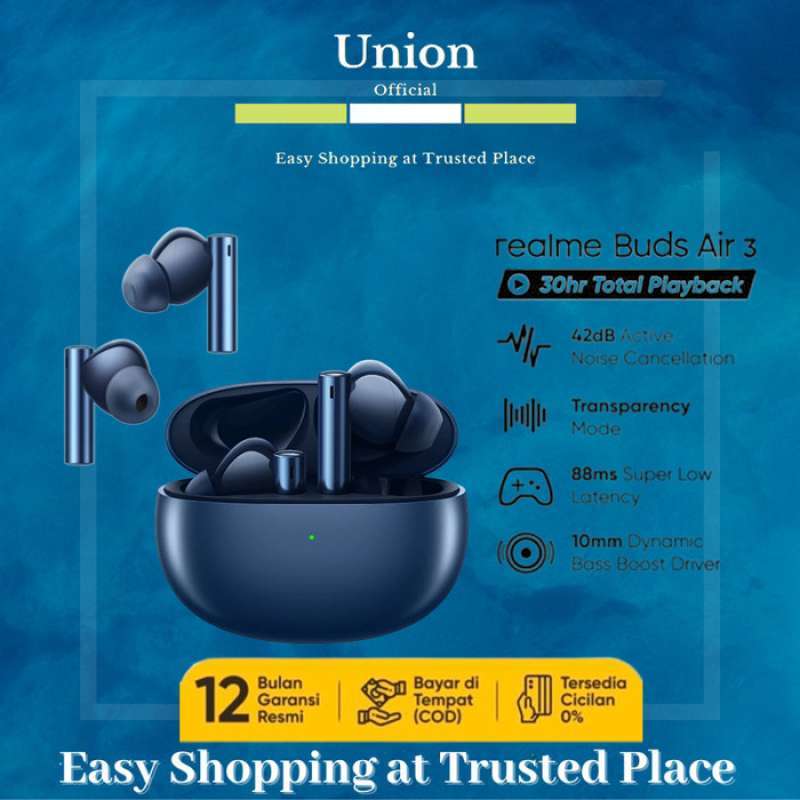 Promo Realme Air Buds 3 Original Resmi Ipx5 Dual Mic Noise Cancellation