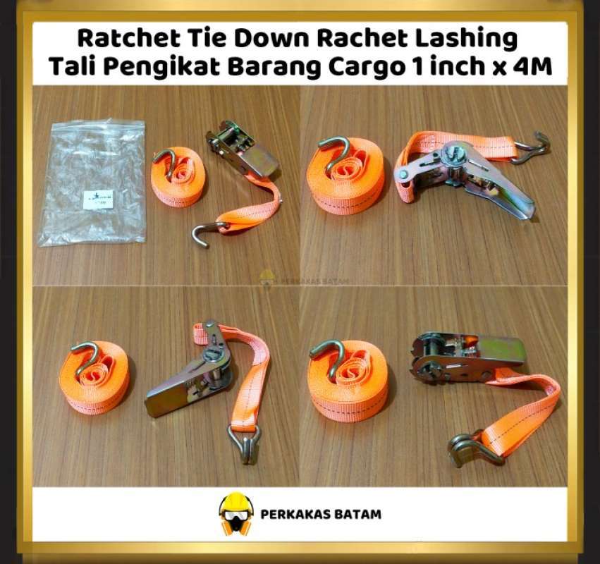 Jual Ratchet Tie Down Rachet Lashing Tali Pengikat Barang Cargo 1 Inch
