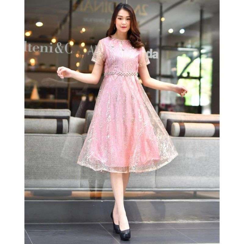 Dress pesta warna rose gold hotsell