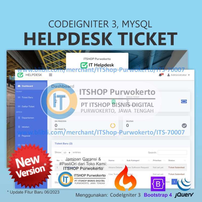 Jual Source Code Aplikasi Web It Help Desk Ticket Helpdesk Codeigniter 3 Di Seller Itshop Jual Source Code Aplikasi Web It Help Desk Ticket Helpdesk Codeigniter 3 Di Seller Itshop