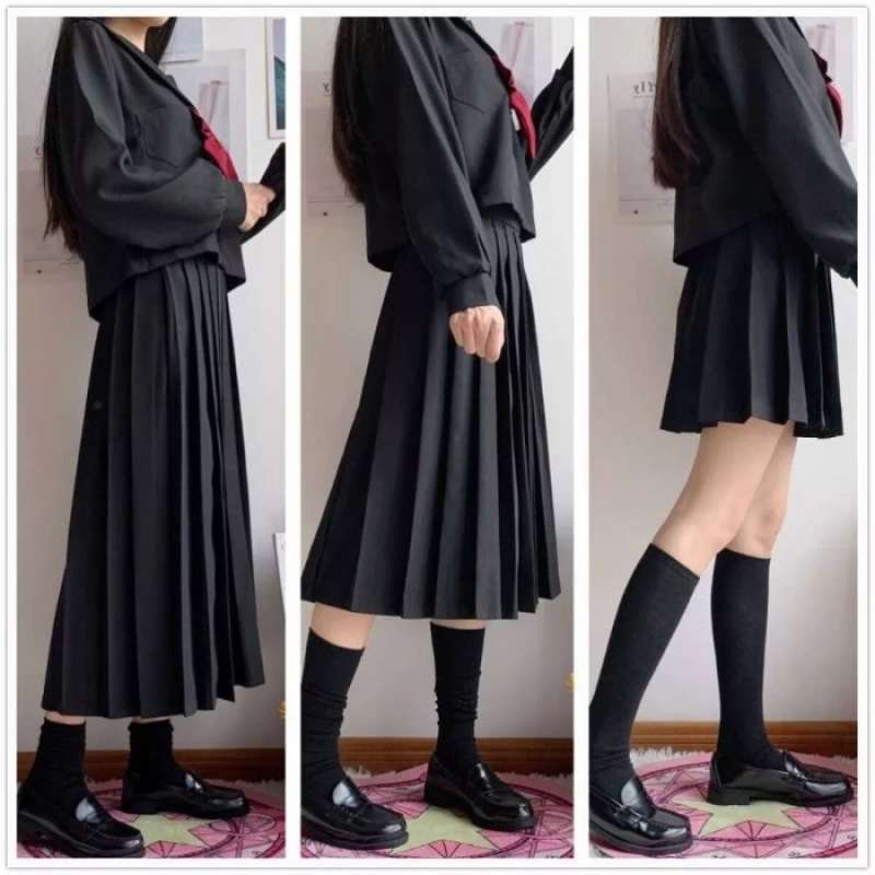Jual Seifuku Rok Lipit [m023] - Navy 75cm L Di Seller Zati Shop ...