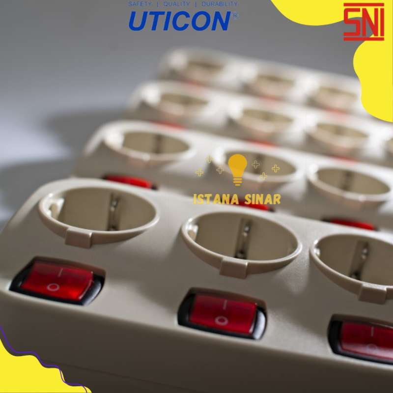 Jual Stop Kontak Uticon 3 4 5 6 Lubang + Saklar Masing Masing Saklar ...