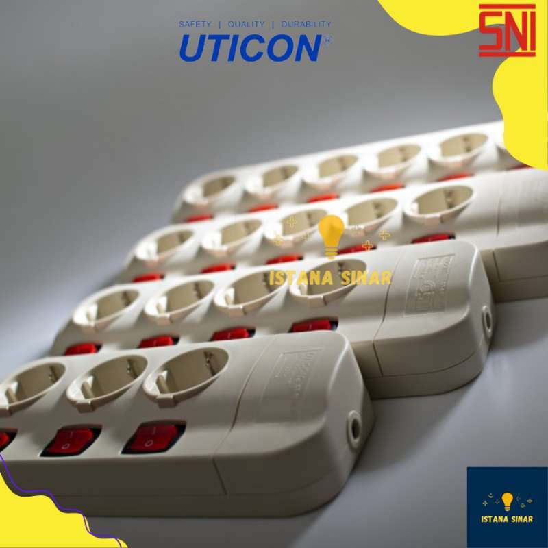 Jual Stop Kontak Uticon 3 4 5 6 Lubang + Saklar Masing Masing Saklar ...