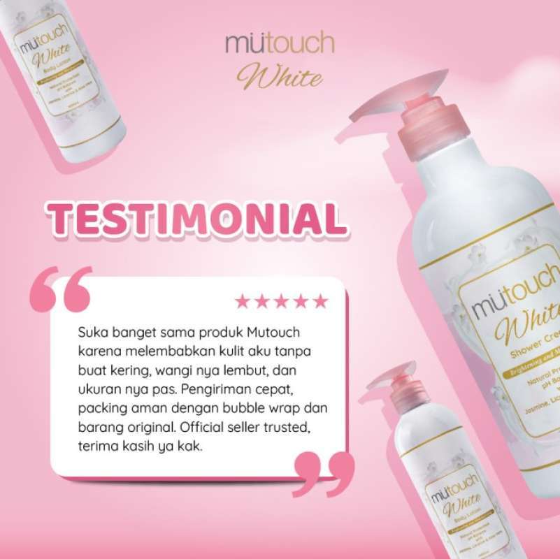 Jual Mutouch White Shower Cream Brightening And Moisturizing 750ml Di ...