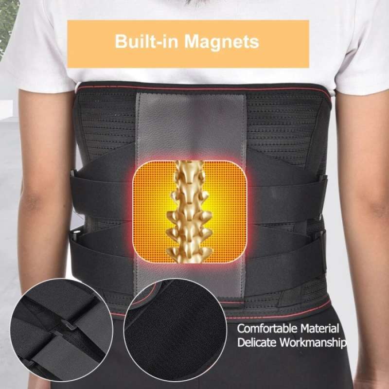 Jual Lumbar Back Support Belt Disc Herniation Orthopedic Strain Pain Di ...