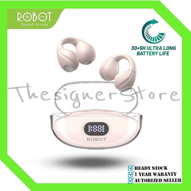 Promo Tws Robot Air 10 Ows Open Ear Clip Style Led Display Bluetooth 5. ...