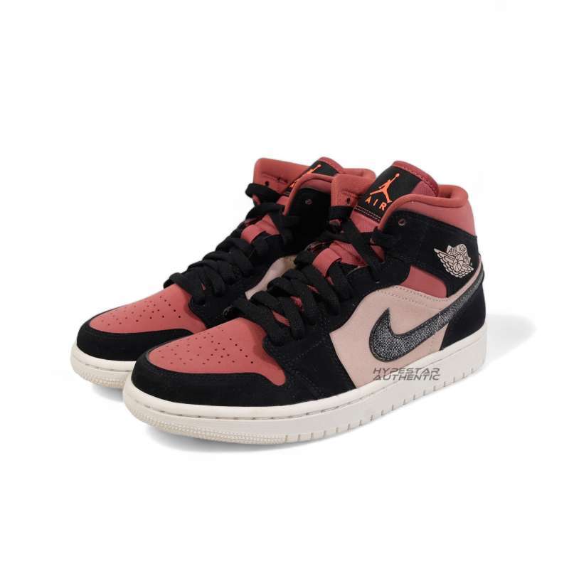 Jual Air Jordan Mid Burgundy Dusty Pink Womens (100% Authentic