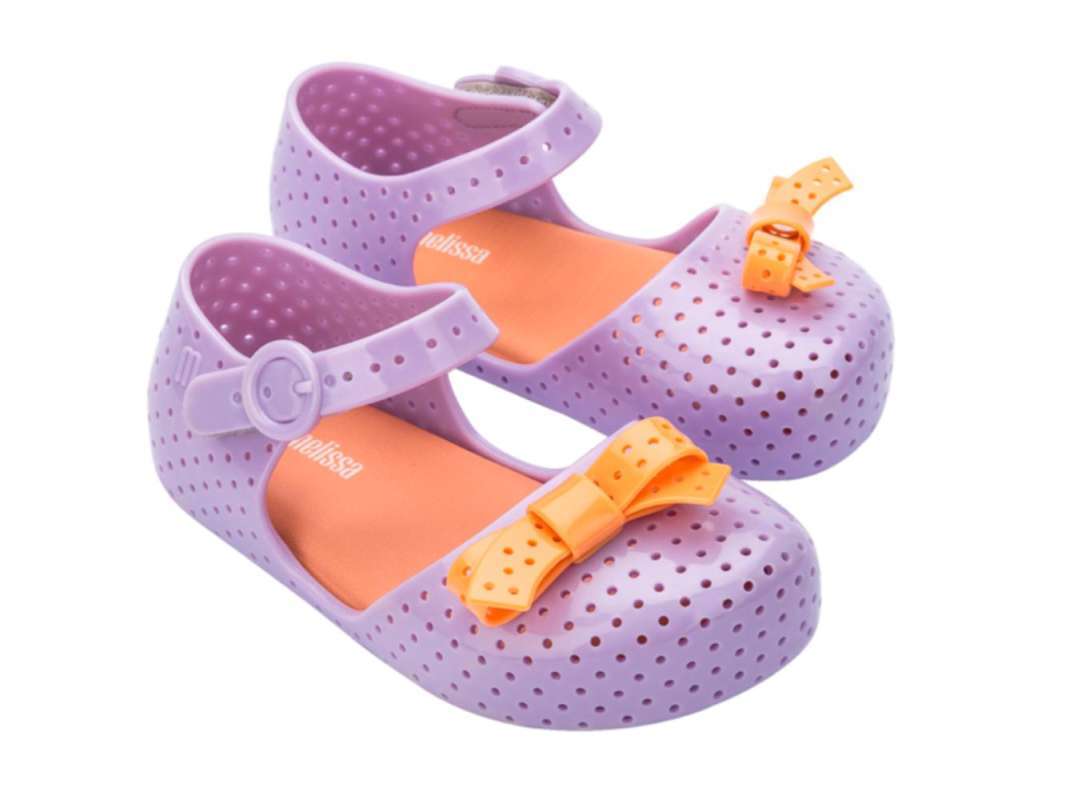 Mini Melissa SS25 Furadinha Pop Bb Lilac/Orange Sandal Anak Perempuan  (35980BE7120)