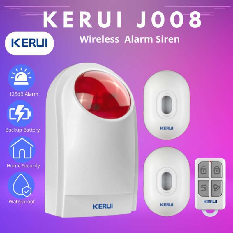 KERUI Wireless Outdoor Indoor Alarm Sirene Sensor P861 Waterproof, sirine  luar Set