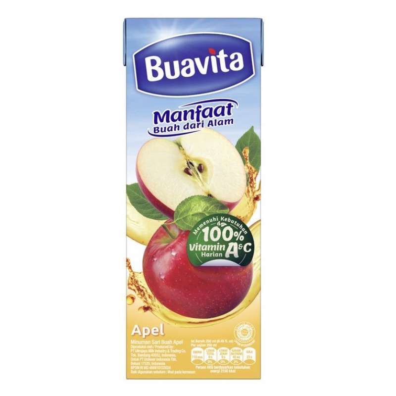 Buavita apel leci mangga jambu jeruk korean white peach 250 ml