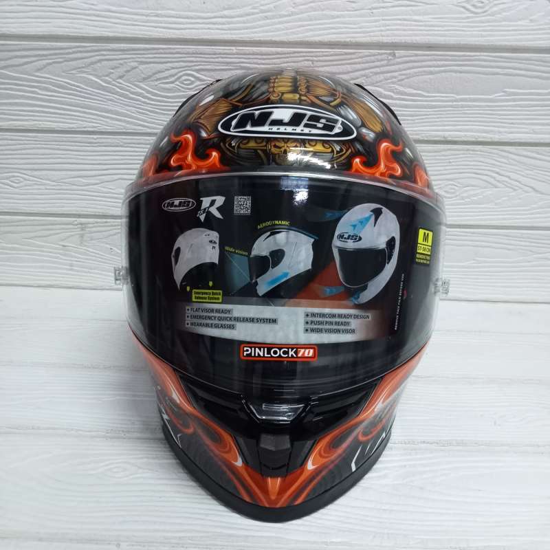 Promo Helm Njs Full Face Zx-1 Solid Njs Zx One Njs Zx1 - M