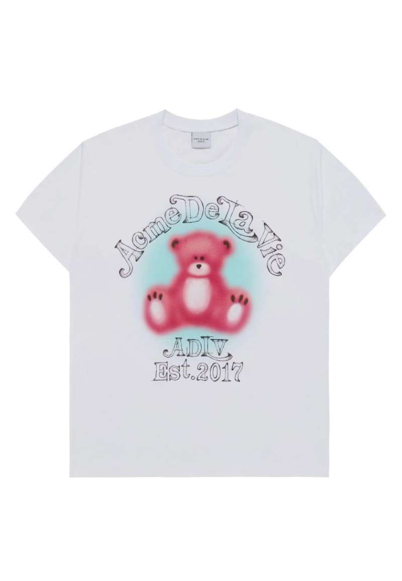 [ADLV] BLUR SKETCH BEAR SHORT SLEEVE T-SHIRT /追跡付 24FW-TP-SS-AW-BSS-BLK-