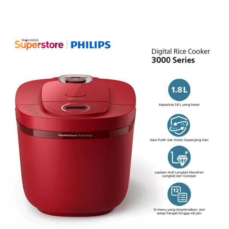 Philips Rice Cooker Digital 3000 Series 1,8 L HD4712/31 HD-4712/31