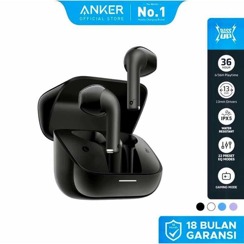 Headset Bluetooth Anker Soundcore K20i Earphone In-Ear Wireless Semi Earbuds
