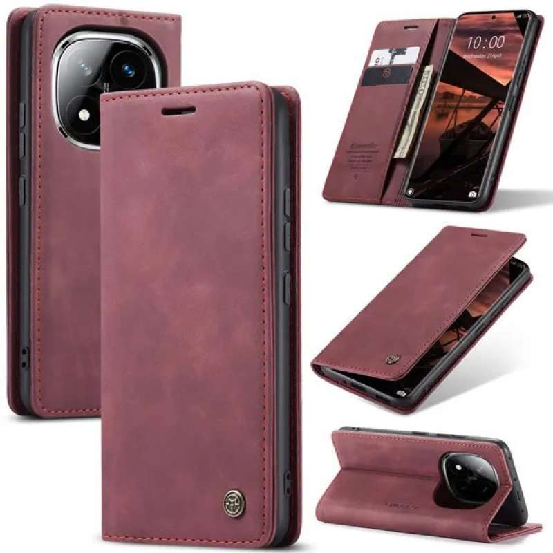 Auslbin per Xiaomi Poco X5 5G 6.67, PU Pelle Xiaomi Poco X5 5G Cover con Lanyard Magnetic Flip per Xiaomi Redmi Note 12, Rosa