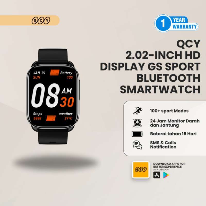 Jual Smartwatch Qcy Hd Display Gs Original Di Seller