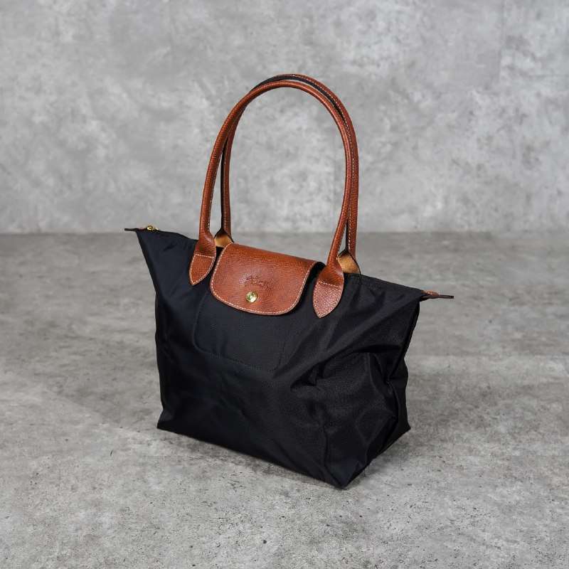 Black Pliage Nylon Pliage Shoulder Bag Longchamp Medium Tote Long