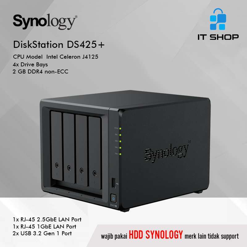 Synology NAS DiskStation DS425+ Bay Server Storage