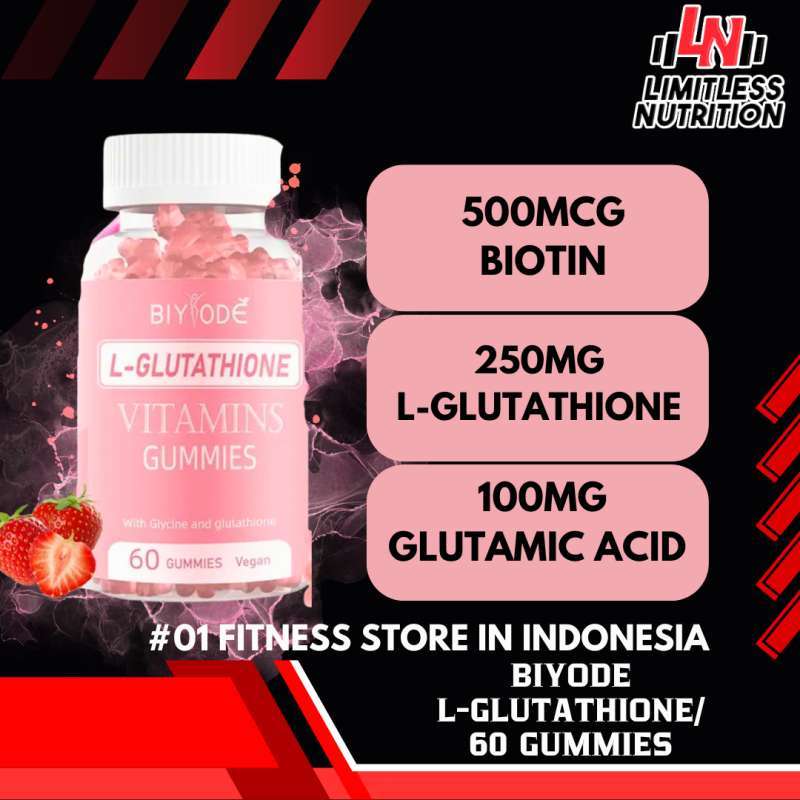 biyode glutathione gummies Jual Biyode Usa L-glutathione & Biotin 250mg - 60 Gummies Anti Aging With  Zinc & Glycine Di Seller Limitless Nutrition - Kuta, Kab. Badung
