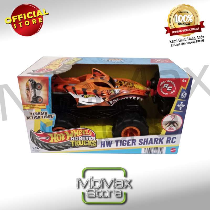 Hot Wheels Shark Bite – RC-Helikopter Mit Gyro-Steuerung, LED-Suchlicht, Tri-Band Für Bis Zu 3 Flieger Gleichzeitig – Langlebig, Absturzsicher, Inkl. Ersatzteile