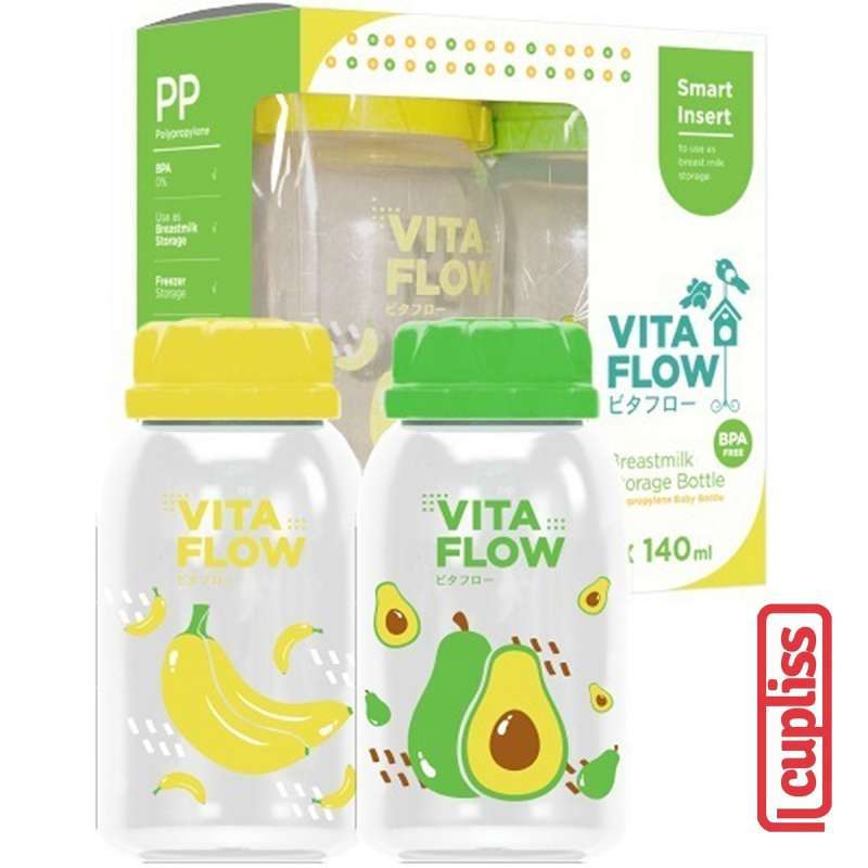 Jual Vitaflow Bottle Botol Asi Storage 60ml 140ml 3in1 Pp Vita Flow Di ...