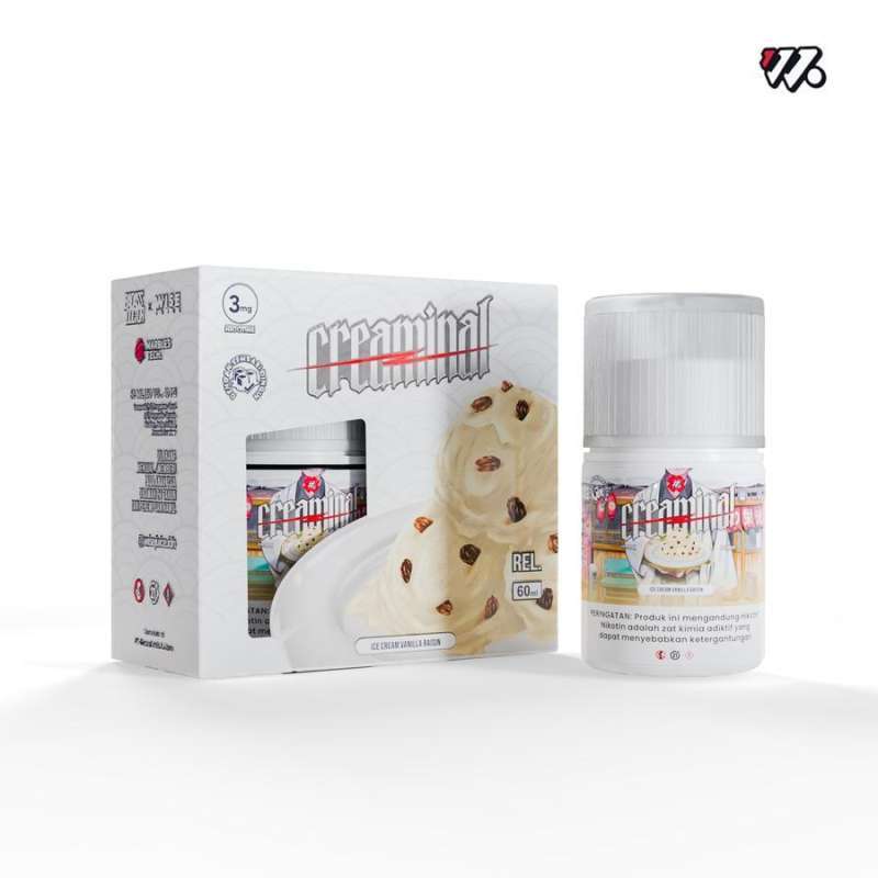 Creaminal Ice Cream Vanilla Raisin 60ml 3mg by Wise