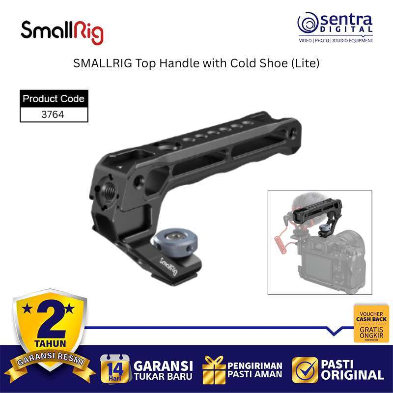 Jual Smallrig 3764 Top Handle Lite Camera Grip Cold Shoe Handle For ...