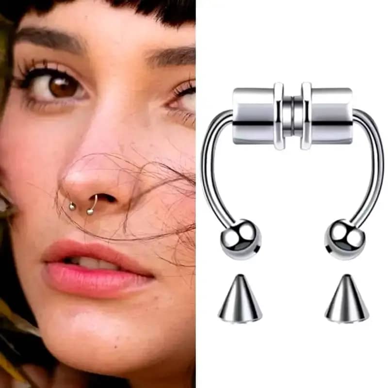 Jual Magnetic Fake Nose Ring Non Pearcing Tanpa Tindik Anting