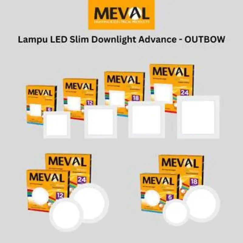 Promo Meval Lampu Led Slim Downlight Advance Series - Outbow - 18w - 8 ...