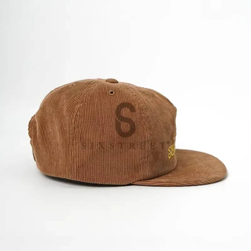 Jual Supreme Cap Champagne Corduroy 5 Panel Brown ( 100% Authentic