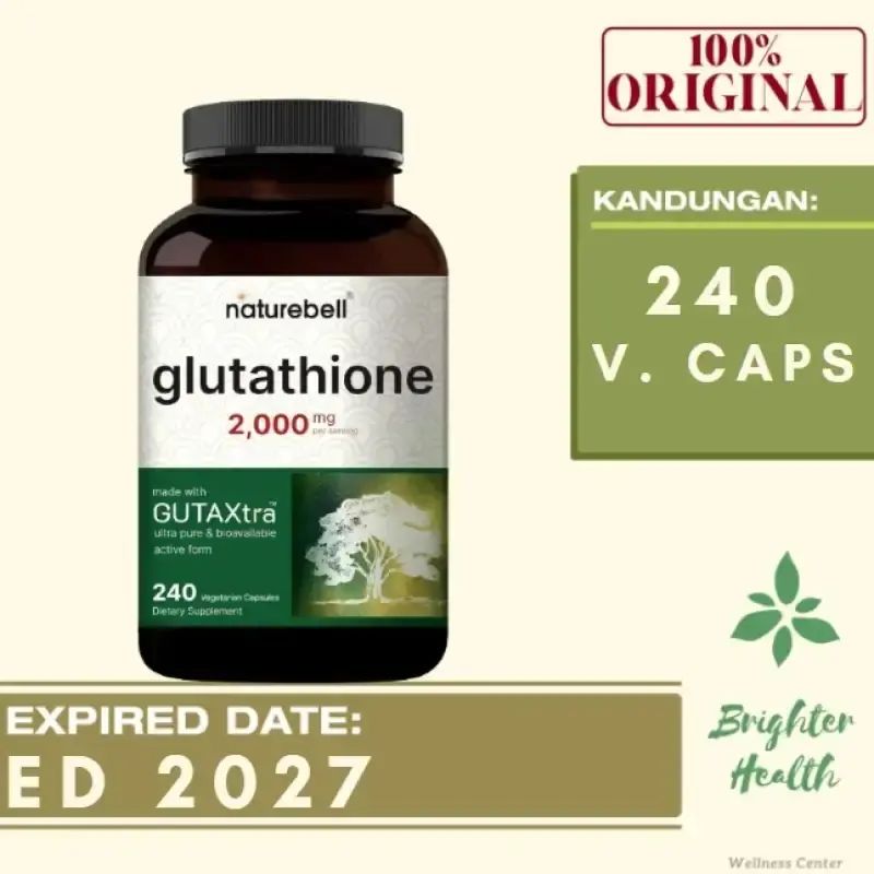 naturebell glutathione 2000mg ELMNT 2150mg Super Antioxidant Liposomal Glutathione Supplement w. Vitamin  C, Quercetin & Reduced L Glutathione 1000mg - main image 1
