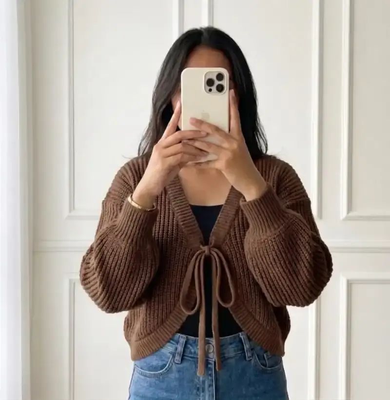 Promo Cardigan Rajut Crop Balero Tali Depan Atasan Perempuan / Outer ...
