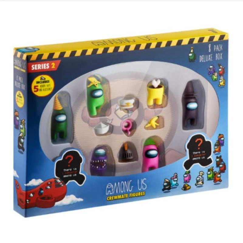 Bizak Among Us S2 Action Figure Pack Da 2 - Blu Scuro + Rosso (64116215) Con Accessori Sorpresa