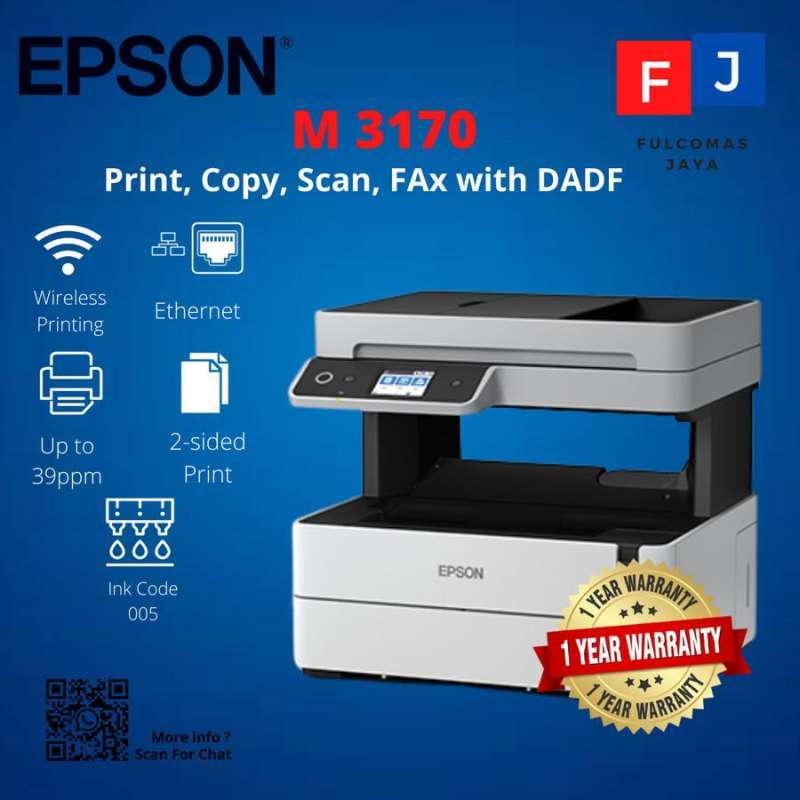 Jual Epson EcoTank Monochrome M3170 Wi-Fi All-in-One Ink Tank Printer