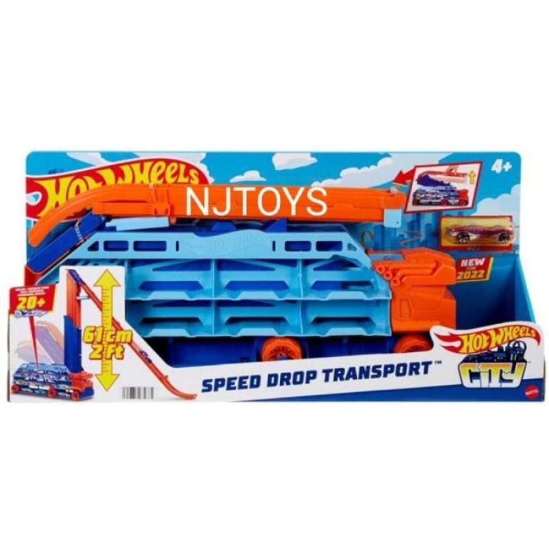 Set Pista Hot Wheels Speed Snap 'The Hot Ones Drop-In Super Jump' &ndash; Mattel Jcx69
