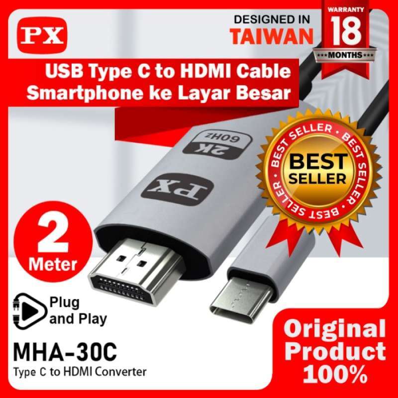 Promo Kabel Mhl Usb Type C To Hdmi Tv Proyektor Converter 2M Px Mha-30C ...