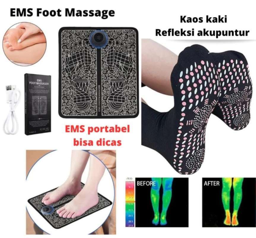 Promo EMS Pijat Kaki Elektrik Refleksi Japan Foot Massage Pad Mat